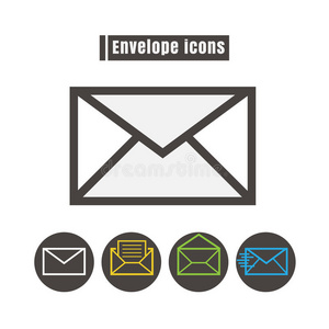 框架 信封 插图 地址 偶像 要素 颜色 电子邮件 消息
