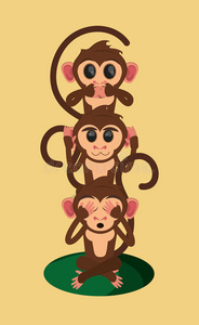 风景 森林 削减 有趣的 毛皮 活的 可爱的 植物 猴子