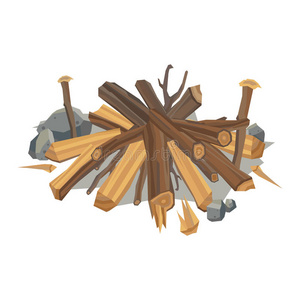 资源篝火柴堆矢量木制材料.照片