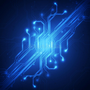 矢量插图 eps10抽象的电路板背景-矢量电路板,技术图标图孤立的标志