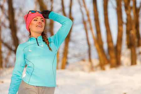 锻炼 乐趣 快乐 跑步 放松 运动 热身 适合 寒冷的 活动