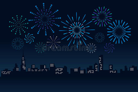 城市烟火图片 城市烟火素材 城市烟火插画 摄图新视界