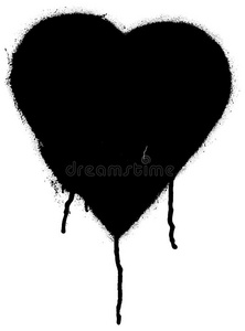 黑色涂鸦心脏照片