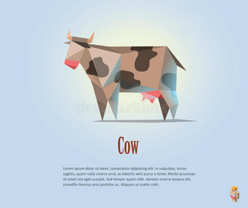 原版 奶牛 偶像 插图 哺乳动物 牛奶 动物 低的 奶油