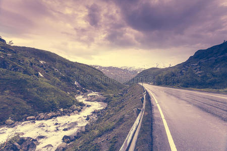 沥青 风景 驱动 小山 自然 国家 挪威 旅行 太阳 大街