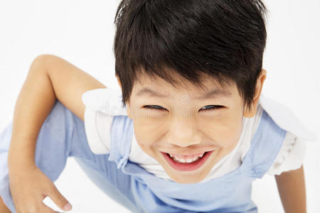 亚洲 乐趣 可爱的 面对 幸福 童年 头发 肖像 男孩 小孩