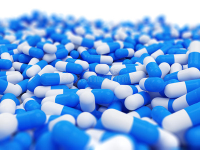 蓝色药物药片