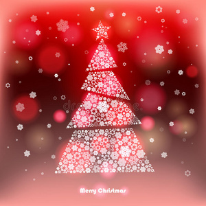雪花 插图 颜色 圣诞节 卡片 云杉 形象 十二月 冬天