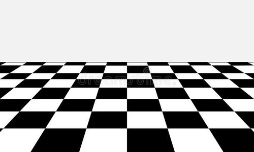 黑白棋盘在不同的角度.照片