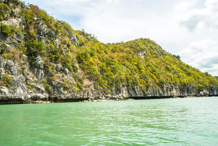 海洋 海湾 天空 海岸线 泰语 夏天 亚洲 悬崖 岩石 丛林