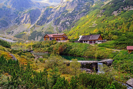 在斯洛伐克的山间小屋图片