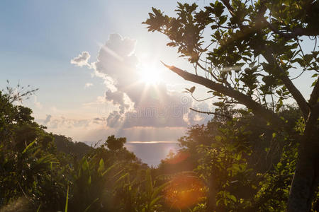 天堂 美丽的 风景 夏天 爆发 美女 场景 颜色 天空 闪耀