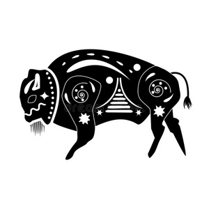 野牛 阿帕奇 大草原 插图 神秘主义 农业 食物 狩猎 罗阿米