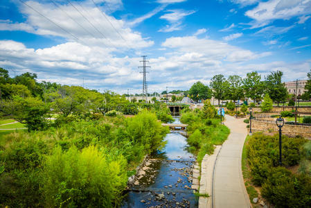 绿道 夏洛特 卡罗莱纳州 风景 旅行 市中心 自然 城市