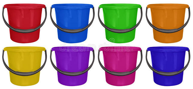 箱子 空的 新的 水桶 颜色 液体 塑料 篮子 家务 手柄