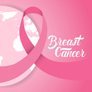 乳腺癌意识粉红色全球横幅