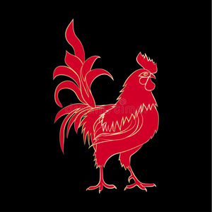 羽毛 插图 卡通 标签 公鸡 偶像 农场 日志 牲畜 农业
