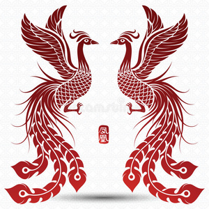 凤凰图案寓意图片-凤凰图案寓意素材-凤凰图案寓意插画-摄图新视界