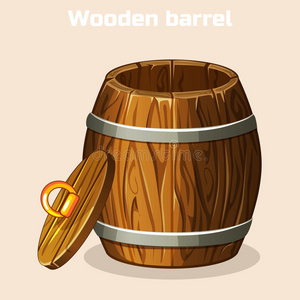 ps素材木桶图片