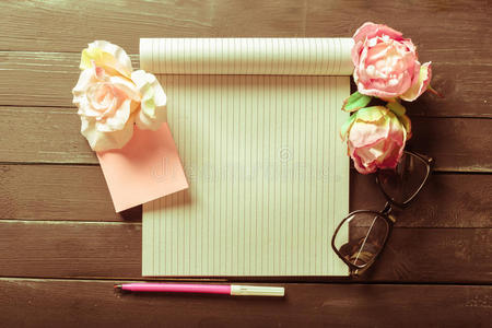 花和笔记本