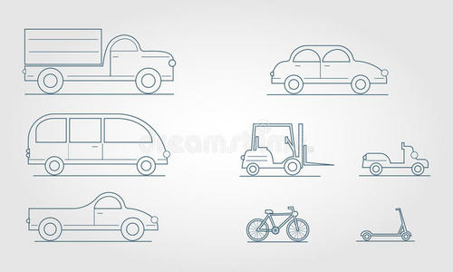 车辆 自行车 货物 旅行 签名 插图 小型摩托车 发动机