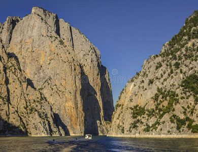 参孙 峡谷 安纳托利亚 海岸 近的 岩石 风景 旗帜 美丽的