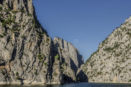 夏天 海滩 美丽的 近的 参孙 自然 峡谷 旗帜 土地 海岸线