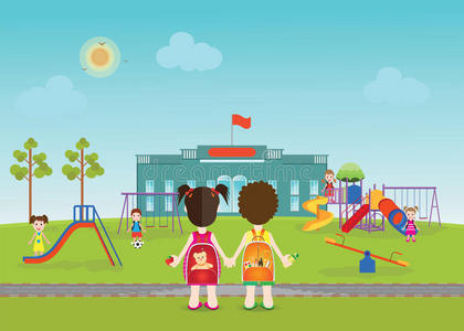 幼儿园挂画风景图片