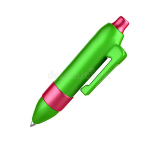 绿色金属笔3D