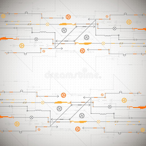 具有各种技术要素的抽象技术背景。