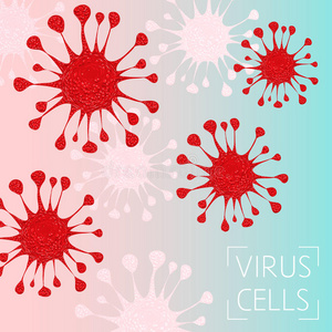 病毒细胞的抽象背景。
