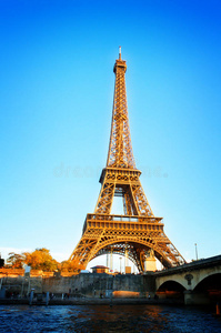 埃菲尔铁塔巡回赛和塞纳河，法国