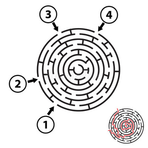 出口 艺术 圆圈 挑战 找到 形象 插图 游戏 轮廓 神秘