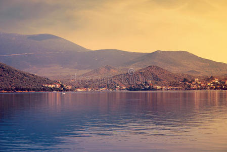 海岸 港口 求助 形象 希腊语 希腊 风景 甲板 海景 全景图