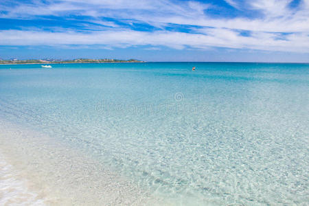 梦想 海景 撒丁岛 海岸 太阳 颜色 享受 自然 泻湖 海湾