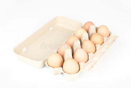 鸡蛋市场在白色背景