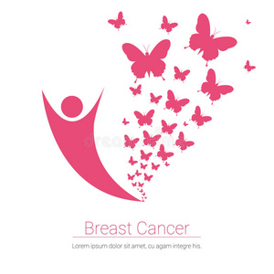 乳腺癌意识粉红色横幅
