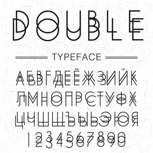 双字体，字体由双标现代字母Sansserif俄语字母组成