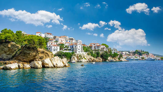 城市 地标 风景 古老的 假日 海滨 希腊语 爱琴海 建筑学