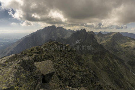 全景图 风景 夏天 鞑靼 斯洛伐克 高峰 徒步旅行 高的