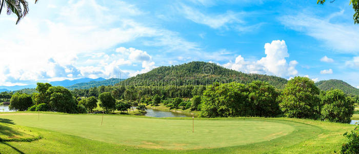 高尔夫球场景观全景