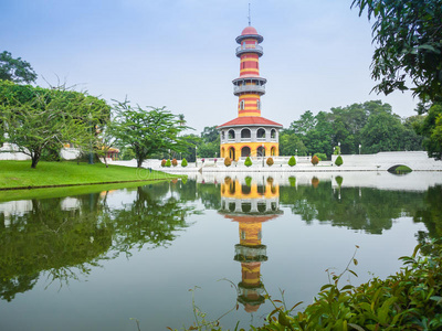 灯柱 旅行 反射 亚洲 第五 古老的 国王 天空 阴影 大城府