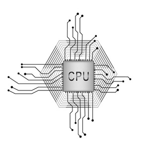 中央处理器。 EPS10矢量图