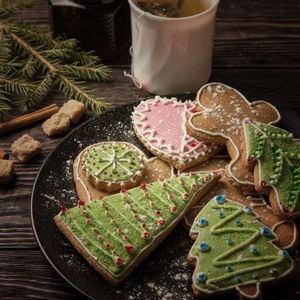生姜 结冰 假日 饼干 美食家 美味的 圣诞节 面包 季节