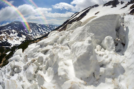 喀尔巴阡山脉的雪崩