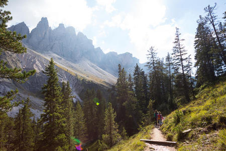 风景 意大利 巴迪亚 自然 假日 阿尔卑斯山 高峰 徒步旅行者