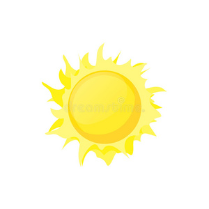 太阳爆发 太阳 卡通 插图 燃烧 发光 要素 能量 阳光