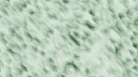 绿色抽象多边形现代备份演示和报告。 对角线。 三维渲染