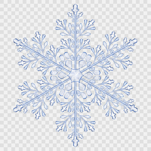 大半透明水晶雪花照片