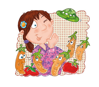 用ufo动画胡萝卜说话的女孩照片